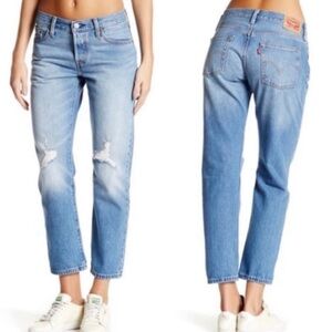 Levi’s Women’s 501 CT Jeans Morning Haze Mid Rise Cotton Denim Size 29 Taper Leg